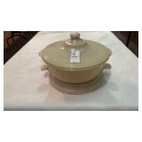 Fire-King Ivory Oven Glass casserole, matching