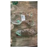 Clear Glass Ship & cups