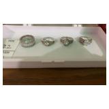 CZ rings size 7.  (4)