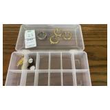 Pierced earrings, Stauer  925 ring and 3 ring