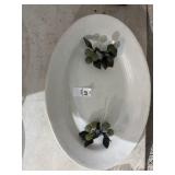 Ironstone china glass plate decorative grape