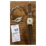 Seiko Mickey Mouse ladies wristwatch and pulsar