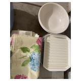 Lot of miscellaneous tableware Table linens,