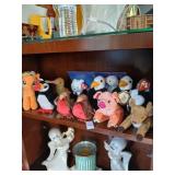 Shelf of TY beanie babies