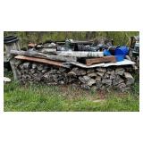 Firewood in yard