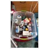 Tote of Bathroom items