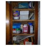 Contents of cupboard only, rain gauge,