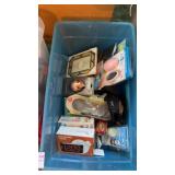 Tote of Frames, Bathroom Items