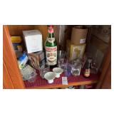 Lot of shot glasses and spirit items