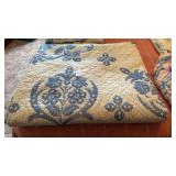 Vintage Blue and White floral quilt