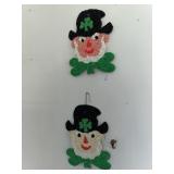 2 Vintage melted plastic popcorn St. Patrick