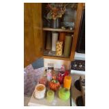Lot of candles and candle holders