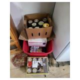 Assortment of canned goods & misc food