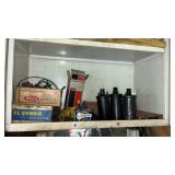 Cabinet Contents, Cigar Boxes, Auto Parts, misc.
