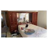 Wooden Headboard Set and bed NO CONTENTS