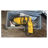 DeWalt Corded drill with toolbox and contents