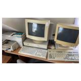 Vintage Packard Bell and Dell Computer monitors