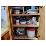 Assortment of kitchen ware 3 shelves