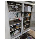 Contents of cabinet only, foid, canning jars,
