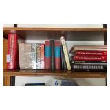 2 Shelves of Books and Office Items