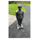 Patriotic Fiberglass Soldier Statue 4ft