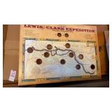 Vintage Lewis & Clark Nickel Collection Board