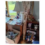 Brass swing arm floor lamp