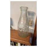 vintage-style 18-inch clear glass milk bottle