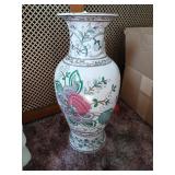 Chinese hand painted vase 19" high