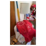 Wicker End Table with Lamp, Hooversville Shirts,