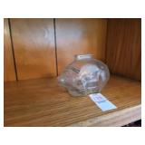 Small glass piggy bank