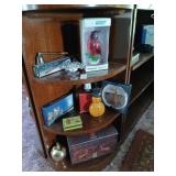 3 shelves of misc collectibles Avon, Christmas