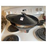 West Bend electric walk, enamel pan, Tupperware
