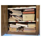 Two shelves of cookbooks