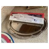 Christmas serving trowel, metal platter