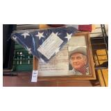Lyndon B. Johnson Flag Certification w Flag