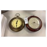 Wall Clock and Thermometer