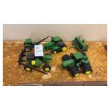 Lot of John Deere Die Cast Tractors