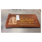 Vintage Gallatin National Bank Bag