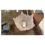 Frosted Pink Candy Dish