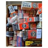 Vintage electronic vacuum tube lot with part