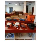 Vintage Lionel train set with Lumber and barrel