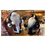 Two Santa Statues