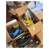 3 boxes of HO slot car track and accessories
