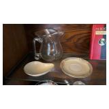 Hand blown Pitcher, Shot Glasses
