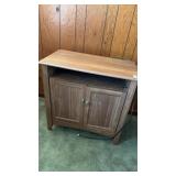 Golden brown solid wood entryway cabinet 32inch