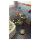 Variety of plant stands and other outdoor decor