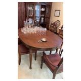 Mediterranean pecan dining set & 6 Chairs66 L x