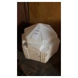 Vintage ArtDeco skyscraper milk glass ceiling