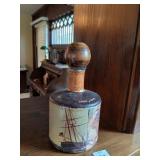 Italian leather covered bottle